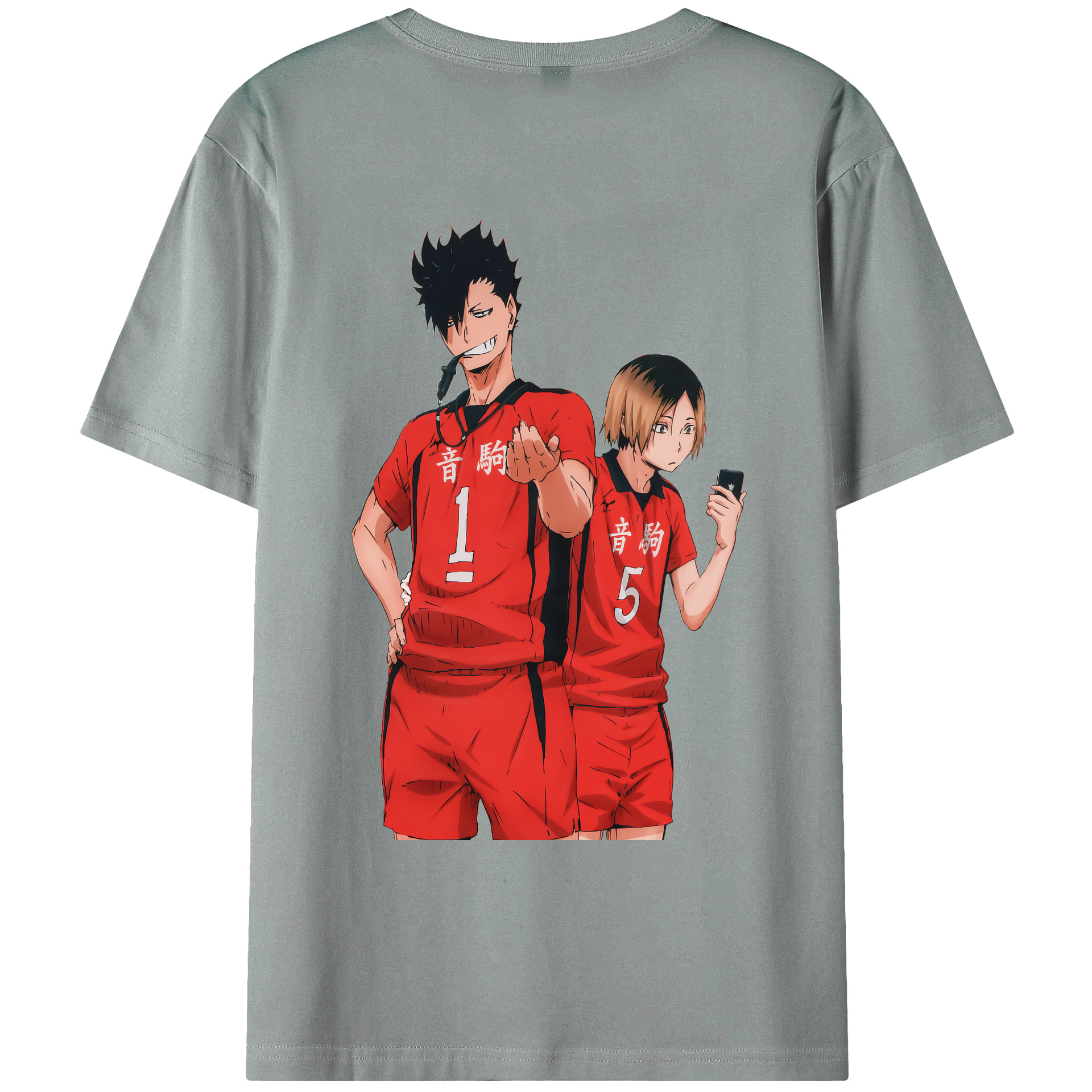 （画像用） ハイキュー!! Haikyu!! 綿100％ メンズ半袖Tシャツ（バックプリント） 通気性